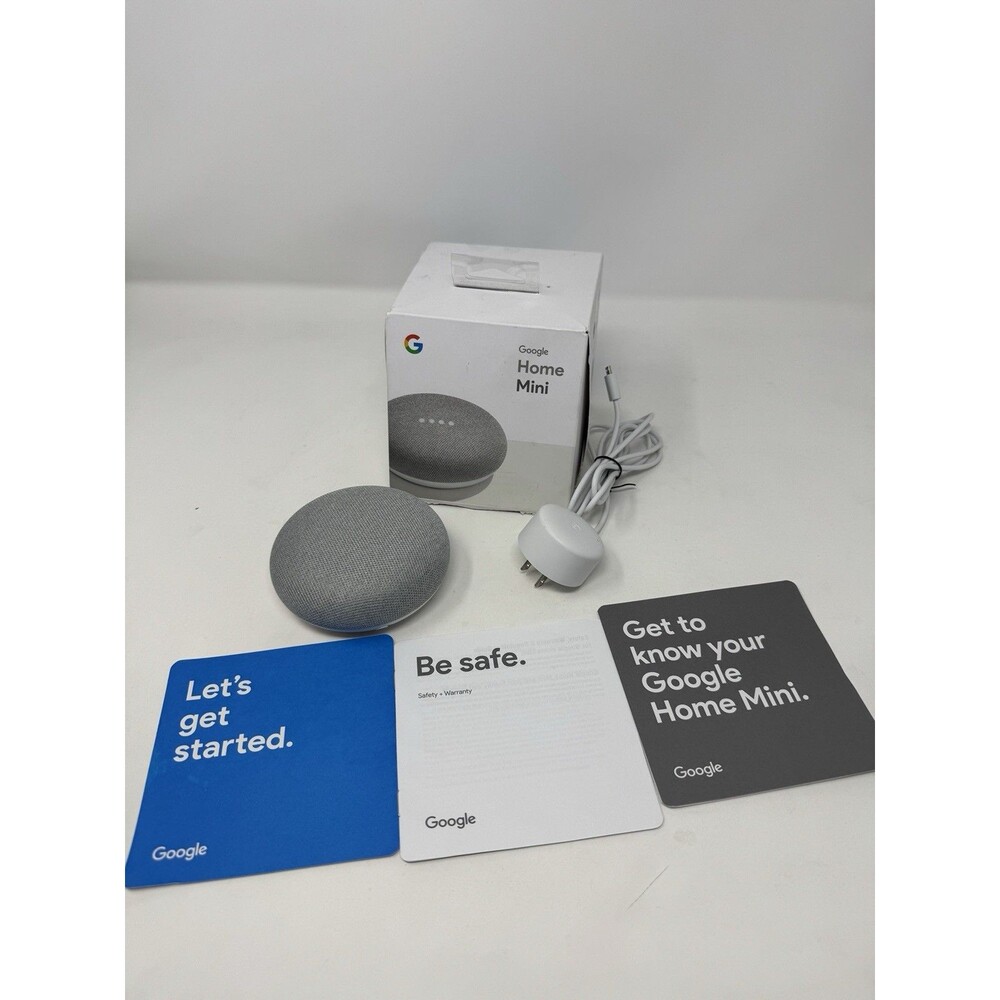 Google Home Mini Smart Speaker w/ Google Assistant Model H0A w/ AC Adapter & Box